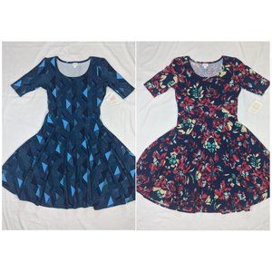 NWT LuLaRoe Nicole Dress XL Lot of 2 New Dresses